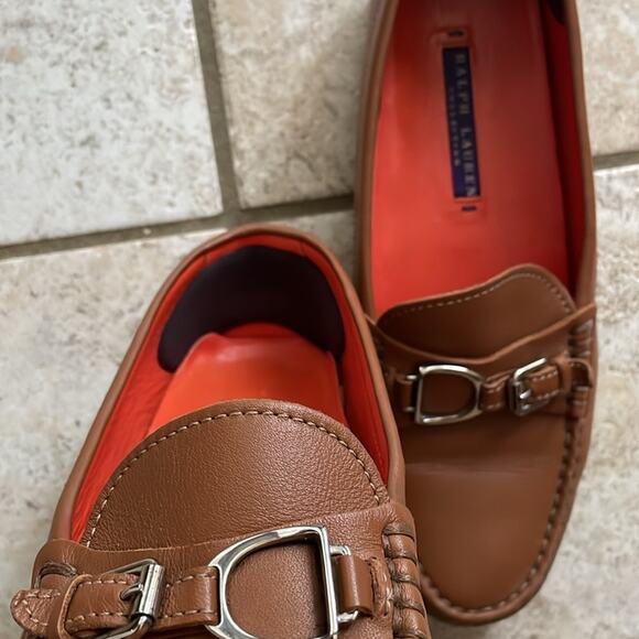 RALPH LAUREN COLLECTION DASITA Tan Leather Driver Loafer Moccasin Shoes - Picture 13 of 16